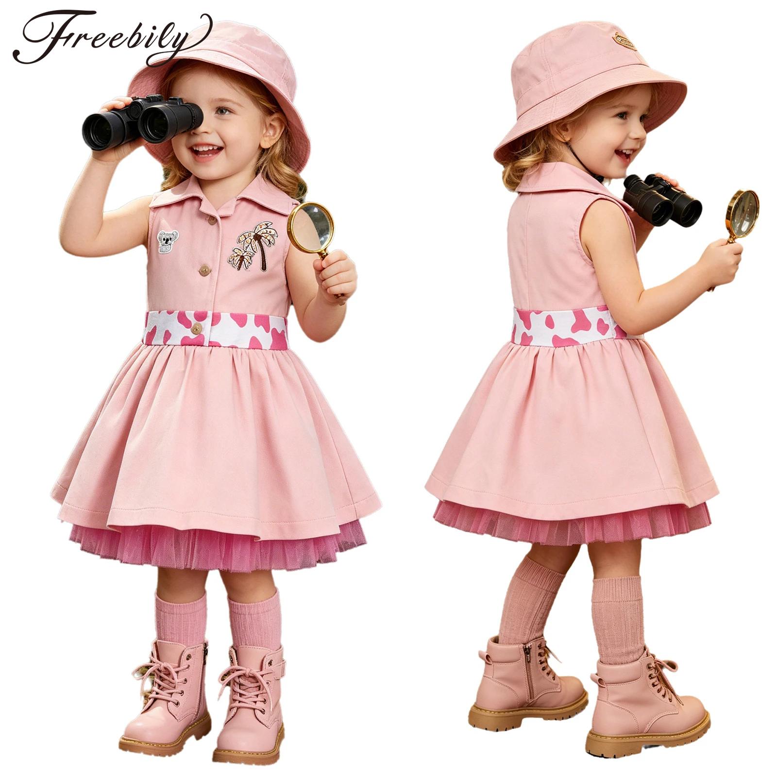 Toddler Girl Tulle Party Dress - Toddler Baby Girls Zookeeper Suit Sleeveless