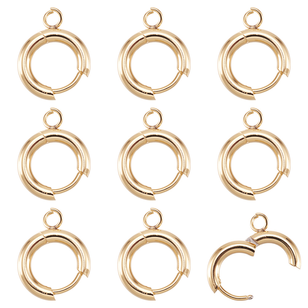 Diapering - 10pcs 201 Stainless Steel Huggie Earring