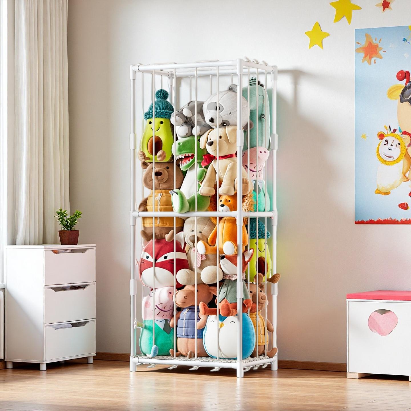 Nursery - Vertical Stuffed Animal Storage Organizer Zoo