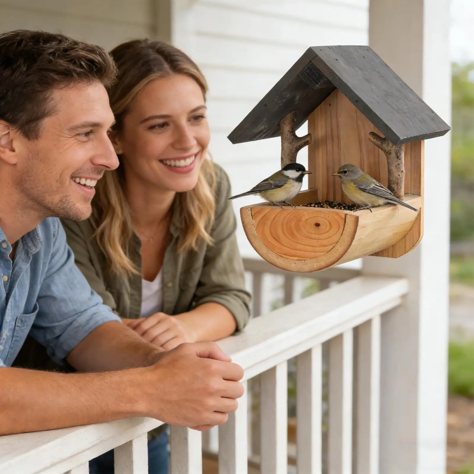 Wall Mount Wooden bird feeder  - Feeding 评论和价格
