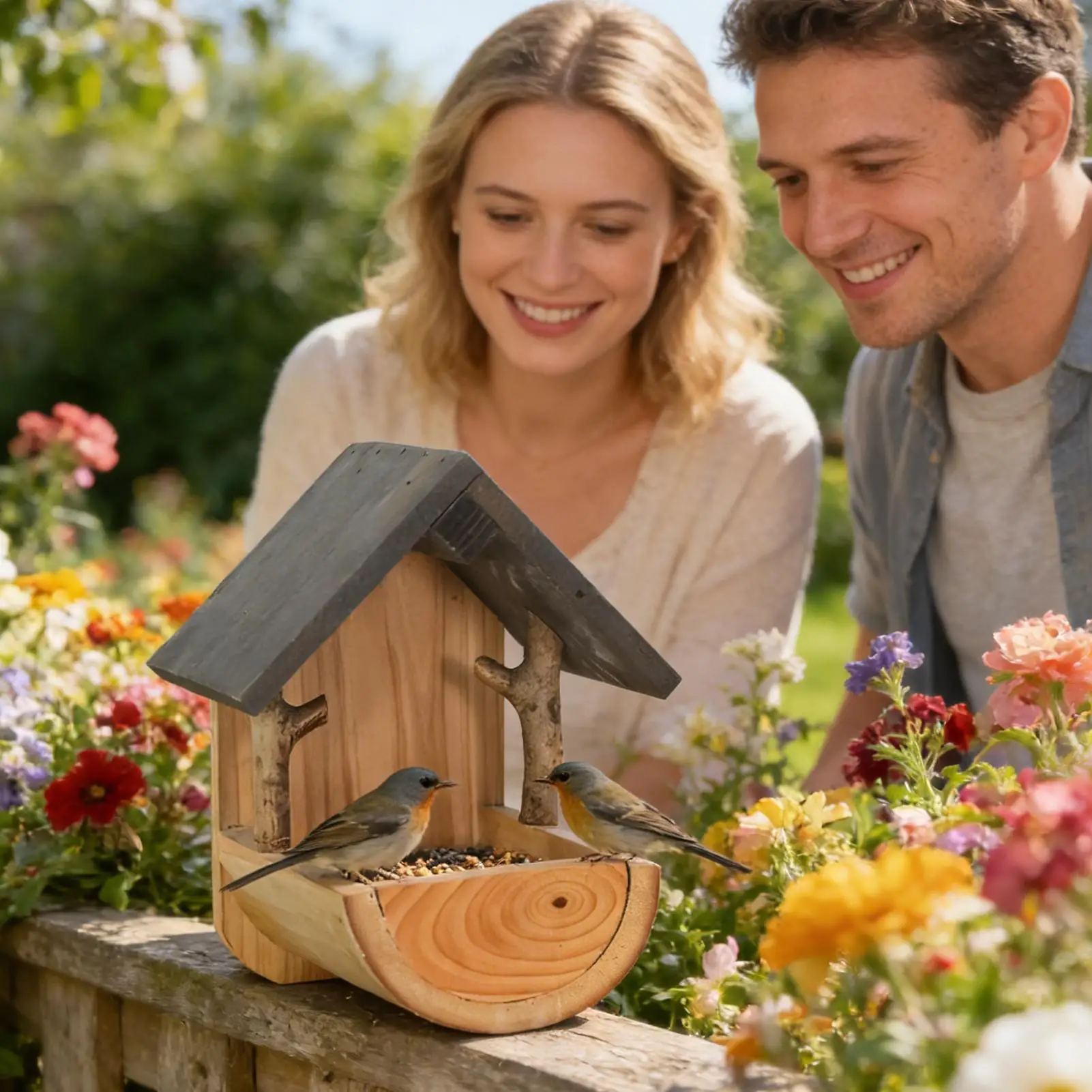 Wall Mount Wooden bird feeder  - Feeding 评论和价格