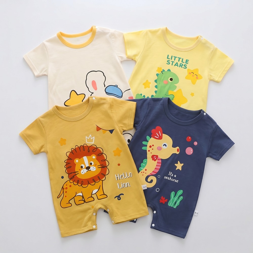 Summer  Printed Newborn Baby C - Baby Summer Linen Sleeveless Jumpsuit 评论和价格