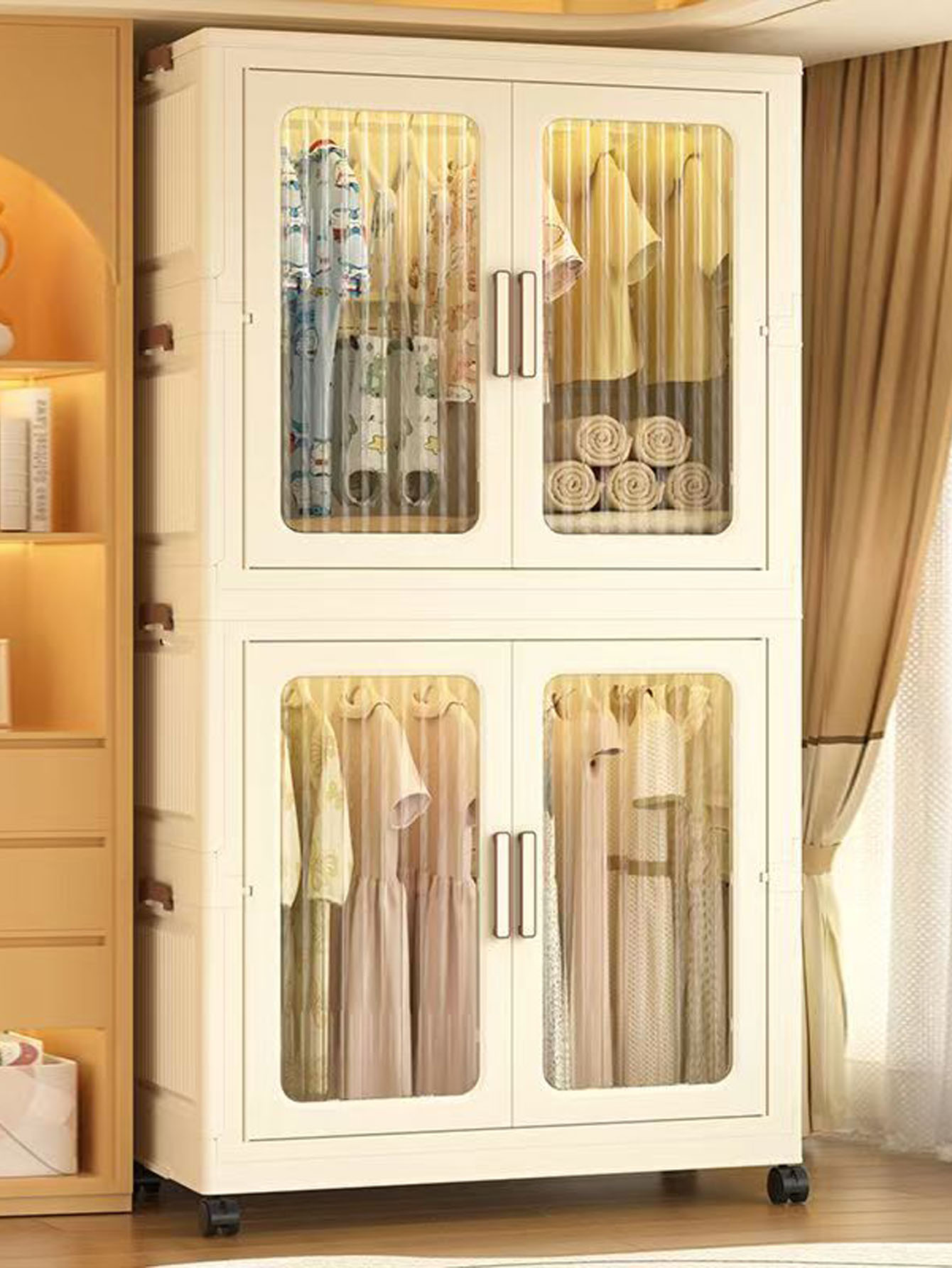 Folding storage cabinet home c - Baby Clothes 评论和价格