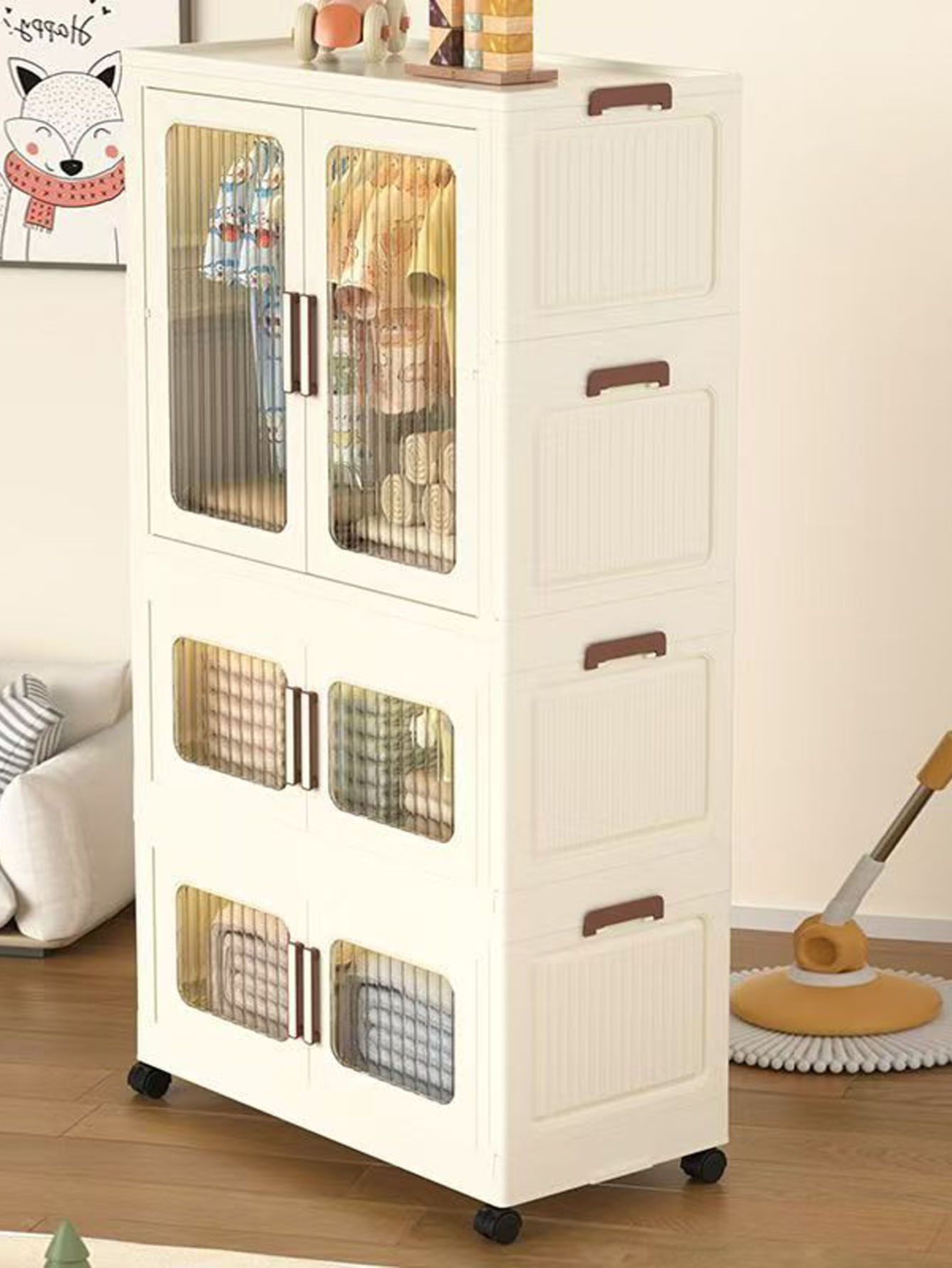 Folding storage cabinet home c - Baby Clothes 评论和价格