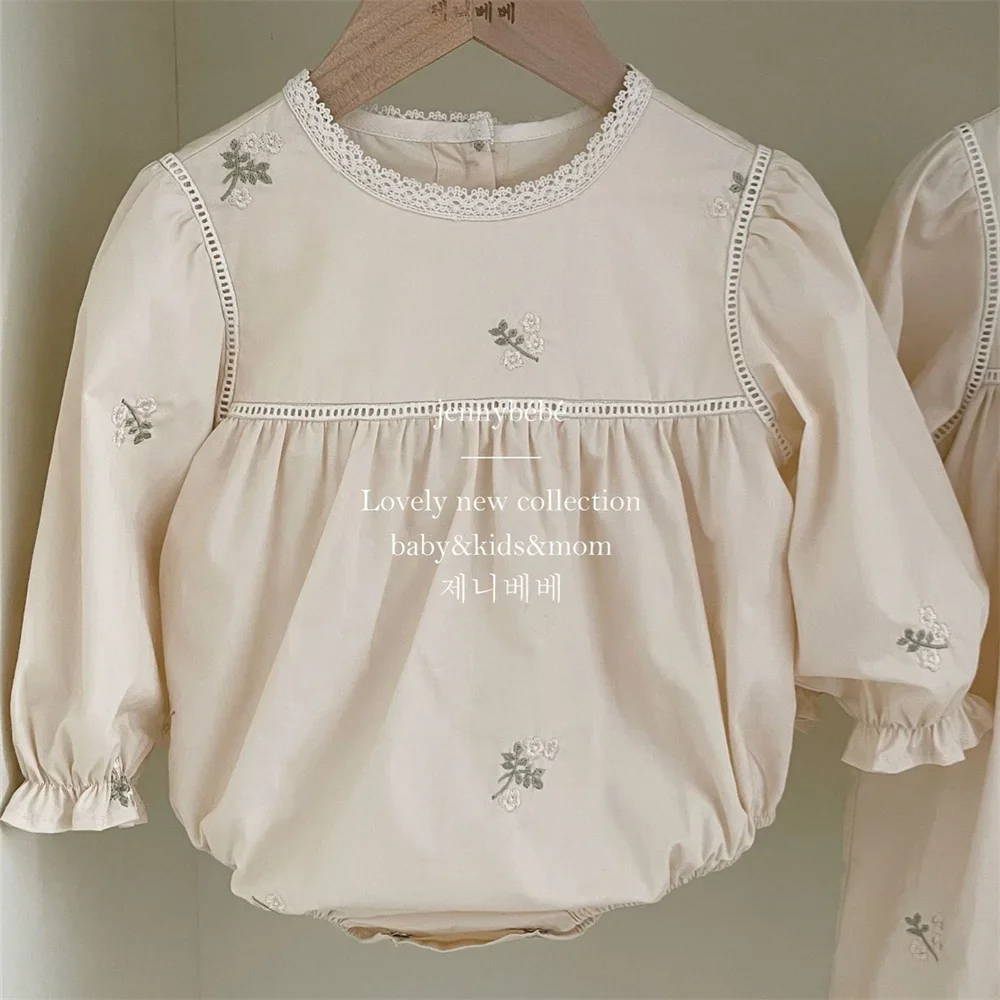 Baby Girls Embroidered Floral  - Newborn Baby Girl Romper Floral 评论和价格