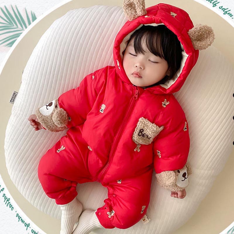 Winter Newborn Baby Romper Thi - Cotton Baby Onesies Zipper 评论和价格