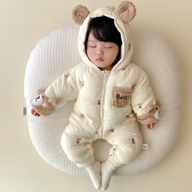 Winter Newborn Baby Romper Thi - Cotton Baby Onesies Zipper 评论和价格