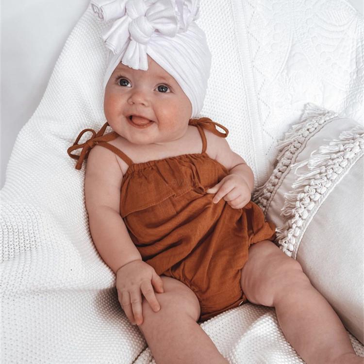 Summer Baby Girl Clothes Rompe - Baby Summer Linen Sleeveless Jumpsuit 评论和价格