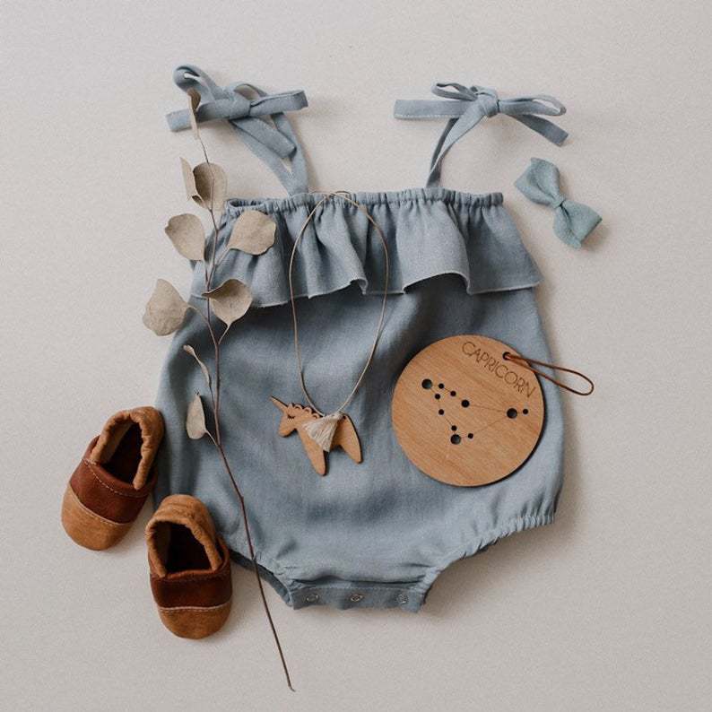 Summer Baby Girl Clothes Rompe - Baby Summer Linen Sleeveless Jumpsuit 评论和价格