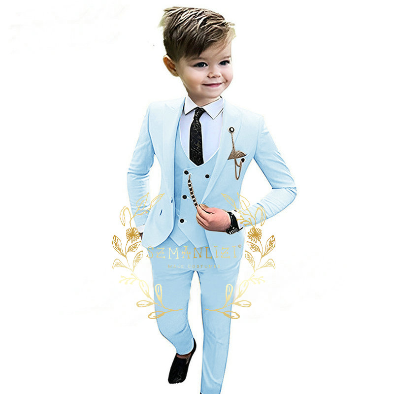 Kids Boys Beige Blazer Vest Pa - Baby Boy Suit Set Baptism 评论和价格