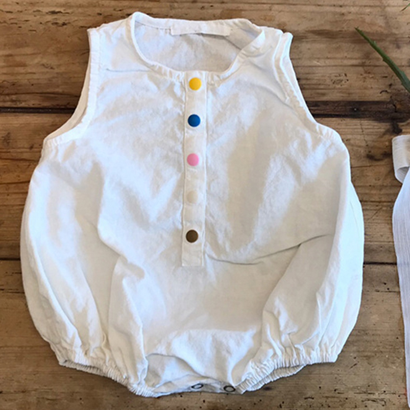 Linen Cotton Boys Romper Summe - Baby Summer Linen Sleeveless Jumpsuit 评论和价格