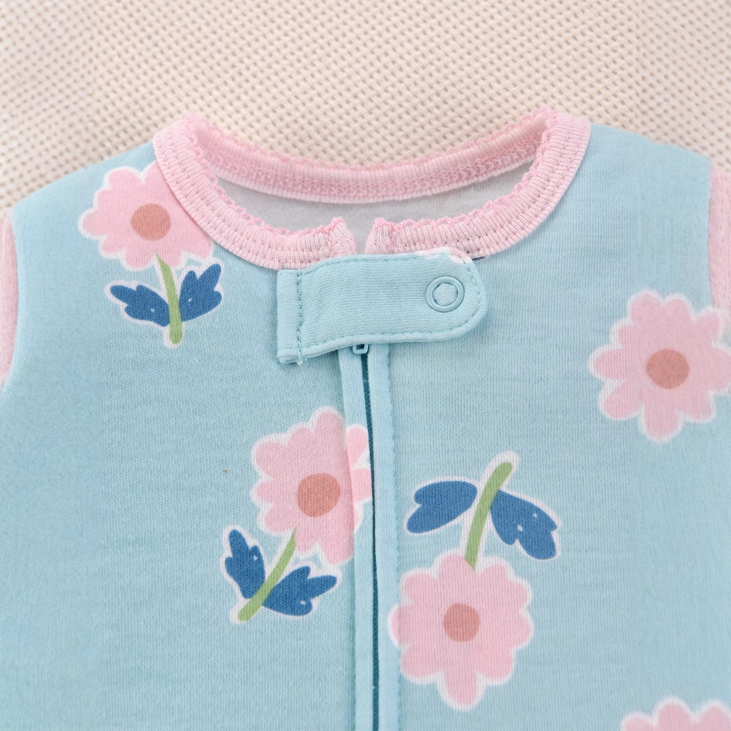 Newborn Baby Pure Cotton Rompe - Cotton Baby Onesies Zipper 评论和价格