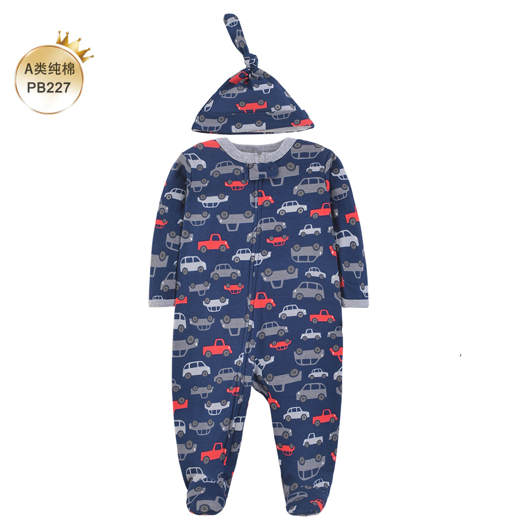 Newborn Baby Pure Cotton Rompe - Cotton Baby Onesies Zipper 评论和价格