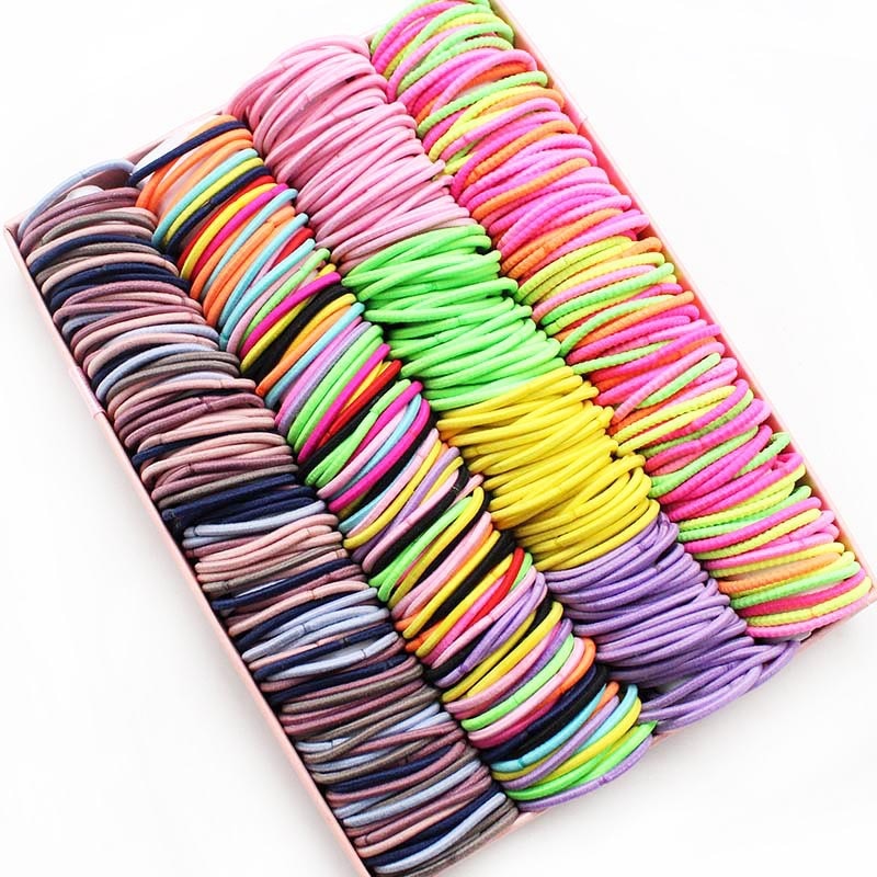 100pcs Hair Bands Girl Candy C - Baby Gear 评论和价格