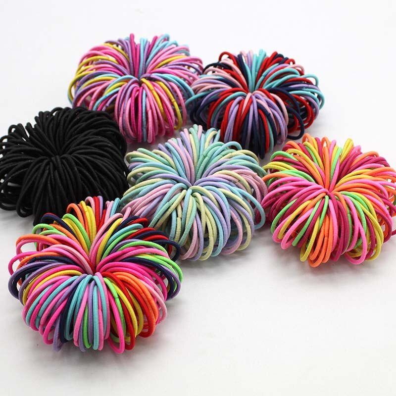 100pcs Hair Bands Girl Candy C - Baby Gear 评论和价格