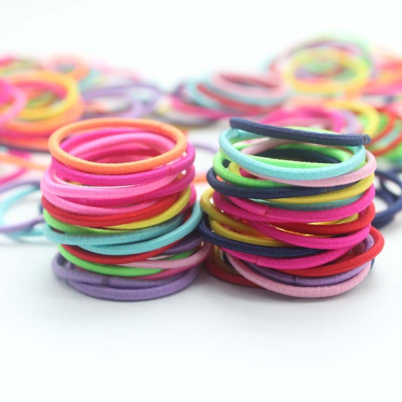 100pcs Hair Bands Girl Candy C - Baby Gear 评论和价格