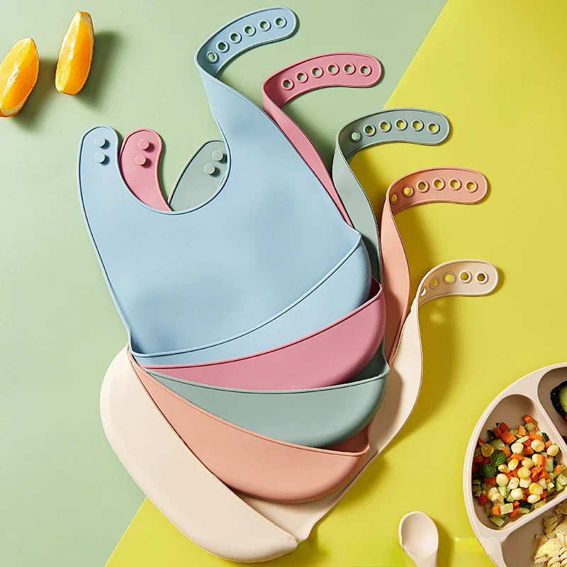 1/2pcs Baby Bib Adjustable Wat - Waterproof Baby Bibs Silicone 评论和价格