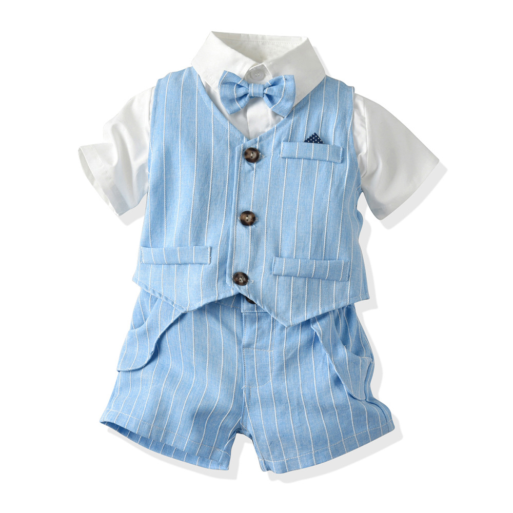 Infant British Gentleman Outfi - Baby Boy Suit Set Baptism 评论和价格