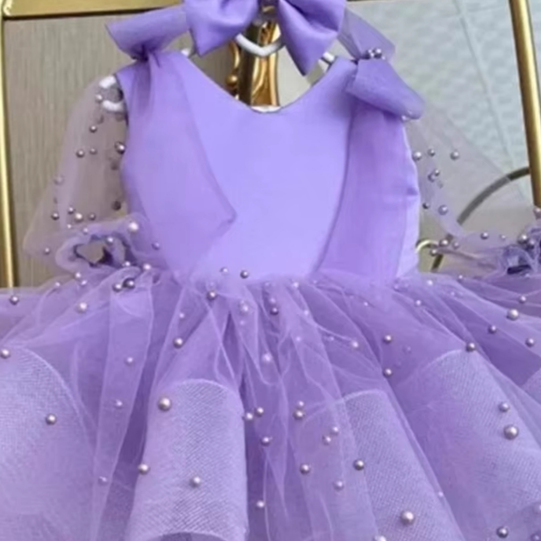 Custom Made Sweet Lavender Pea - Toddler Girl Tulle Party Dress 评论和价格
