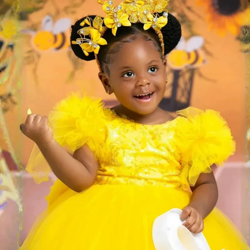 Customized Pink Flower Girl Dr - Toddler Girl Tulle Party Dress 评论和价格