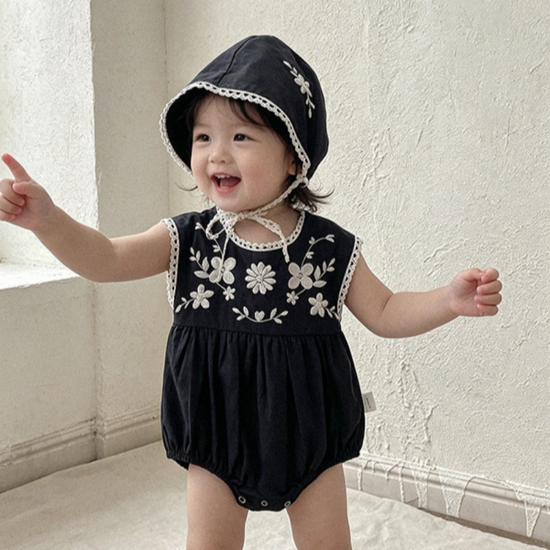 ZOETOPKID Summer Toddler Baby  - Baby Summer Linen Sleeveless Jumpsuit 评论和价格