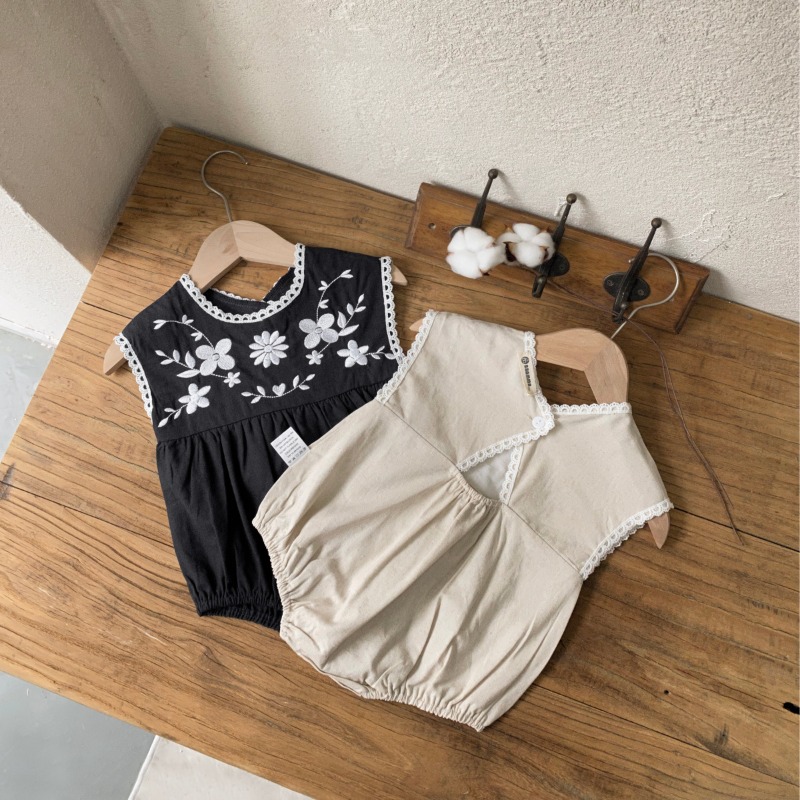 ZOETOPKID Summer Toddler Baby  - Baby Summer Linen Sleeveless Jumpsuit 评论和价格