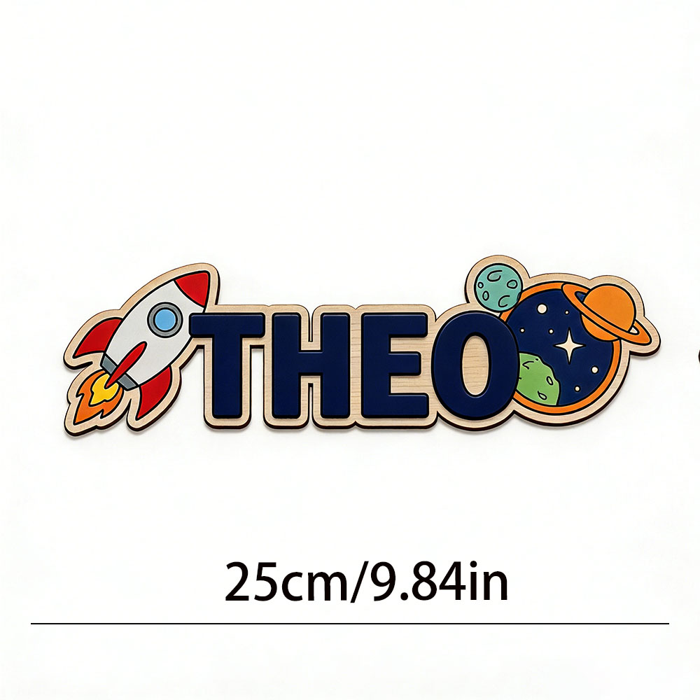 Personalized Space Rocket Name - Nursery 评论和价格