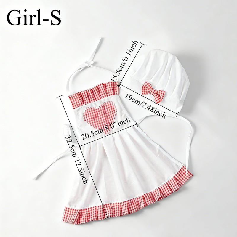Red Gingham Baby Chef Costumes - Infant Photography Props Outfit 评论和价格