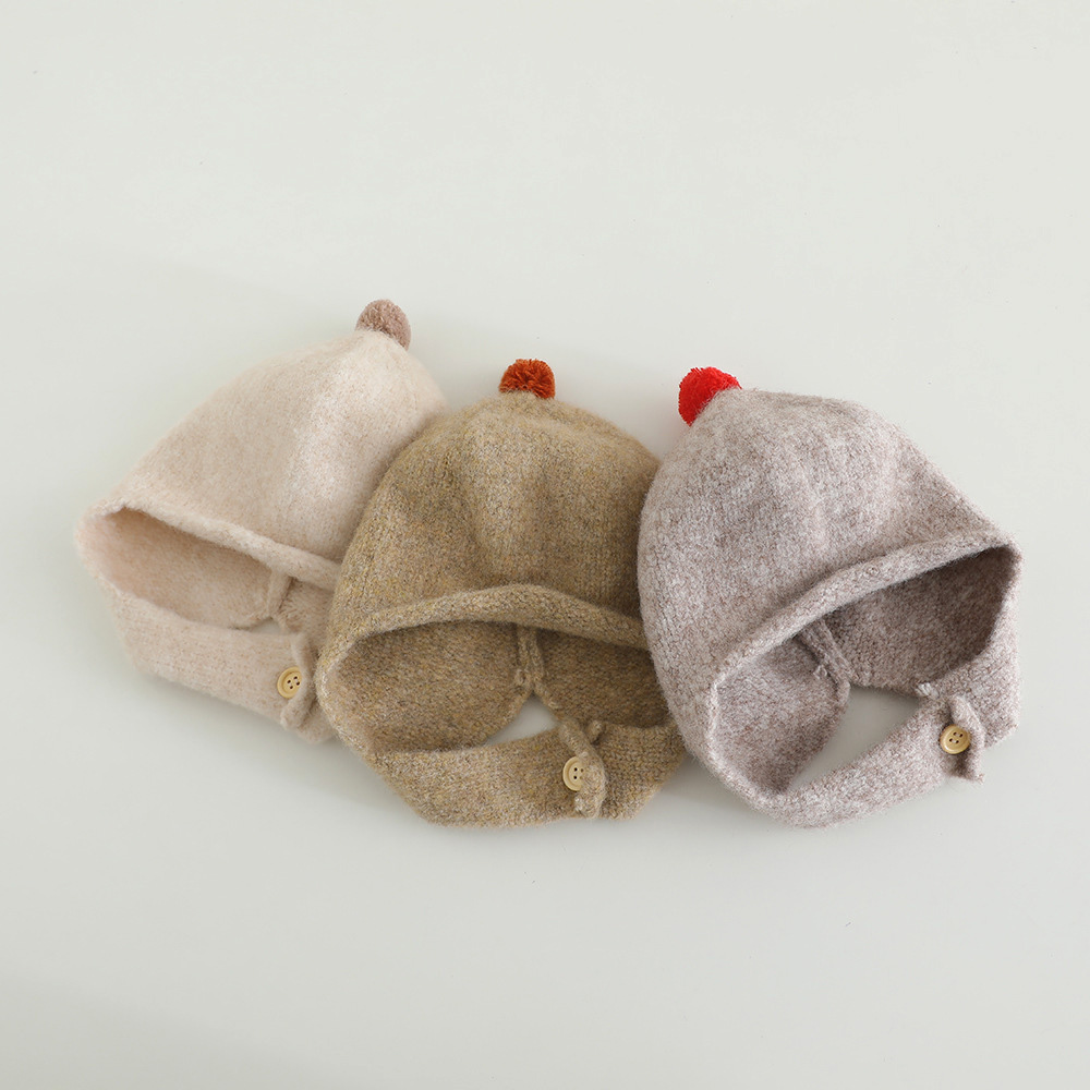 Winter Knitted Baby Earflap Ha - Infant Beanie Hat With Ears 评论和价格