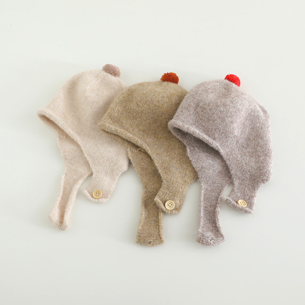 Winter Knitted Baby Earflap Ha - Infant Beanie Hat With Ears 评论和价格