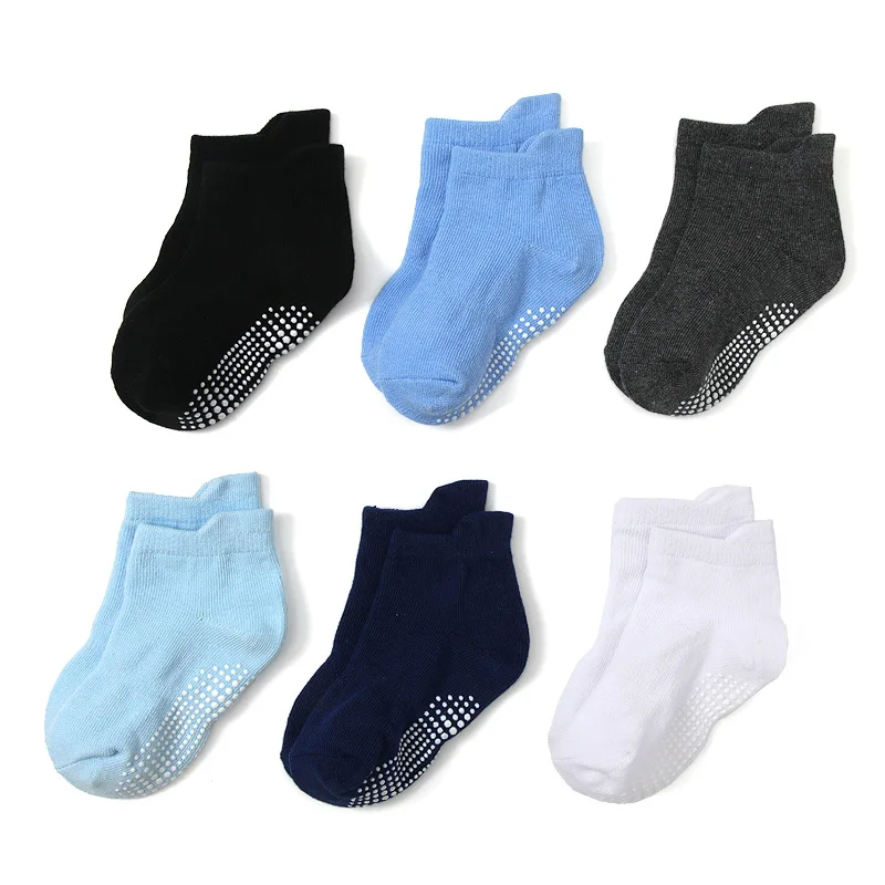 6-Pack Baby Floor Socks  Strip - Unisex Baby Socks Non Slip 评论和价格