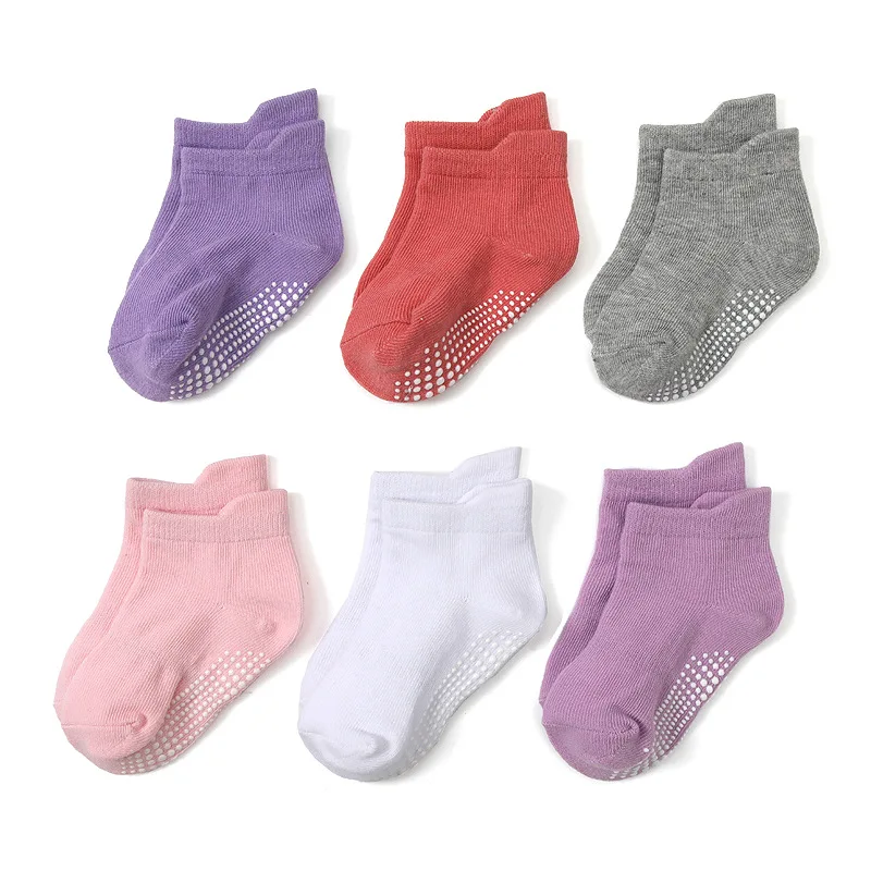 6-Pack Baby Floor Socks  Strip - Unisex Baby Socks Non Slip 评论和价格