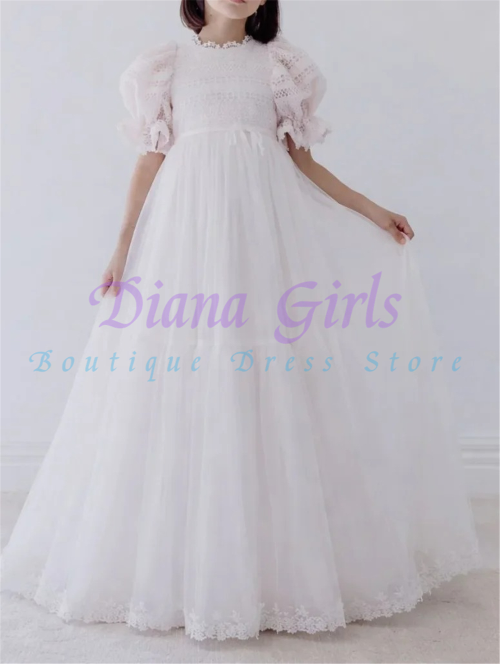 Quality Elegant Flower Girl Dr - Toddler Girl Tulle Party Dress 评论和价格