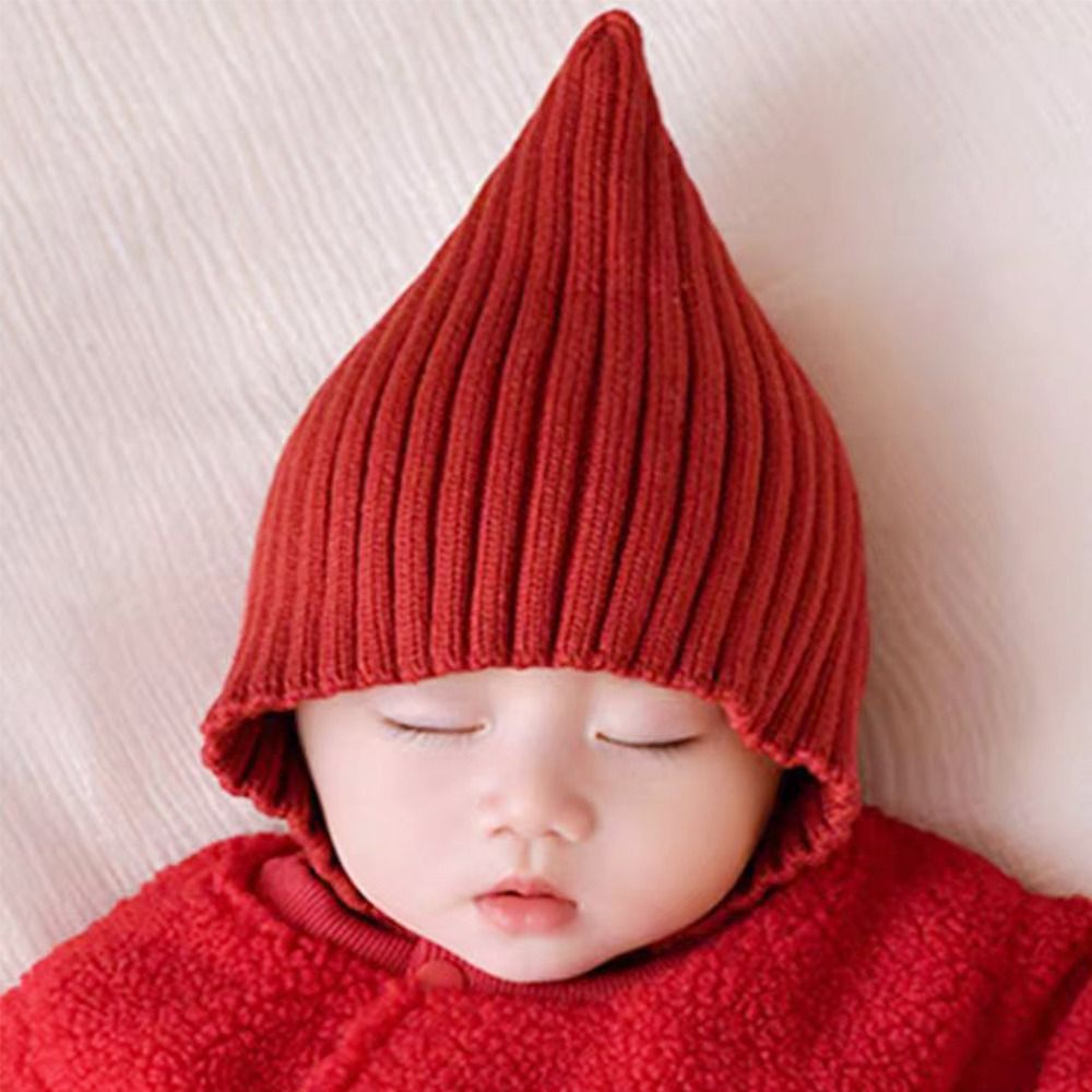 Cute Solid Color Baby Hat Wint - Infant Beanie Hat With Ears 评论和价格