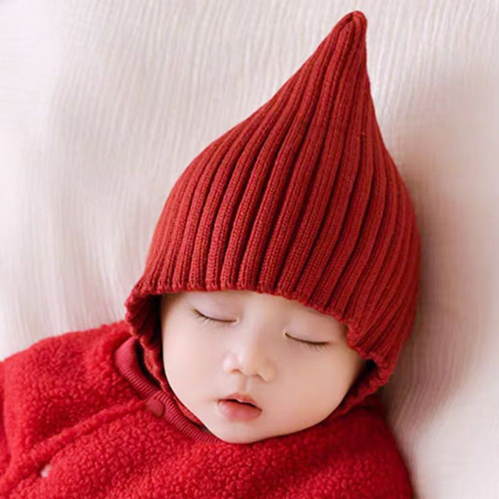 Cute Solid Color Baby Hat Wint - Infant Beanie Hat With Ears 评论和价格