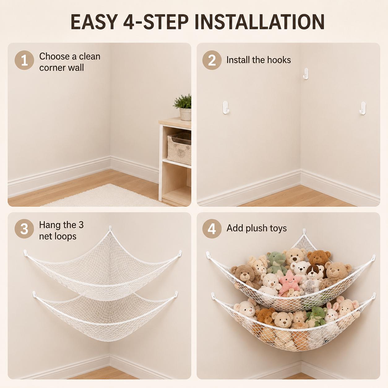 Mesh Toy Storage Hammock Hangi - Nursery 评论和价格