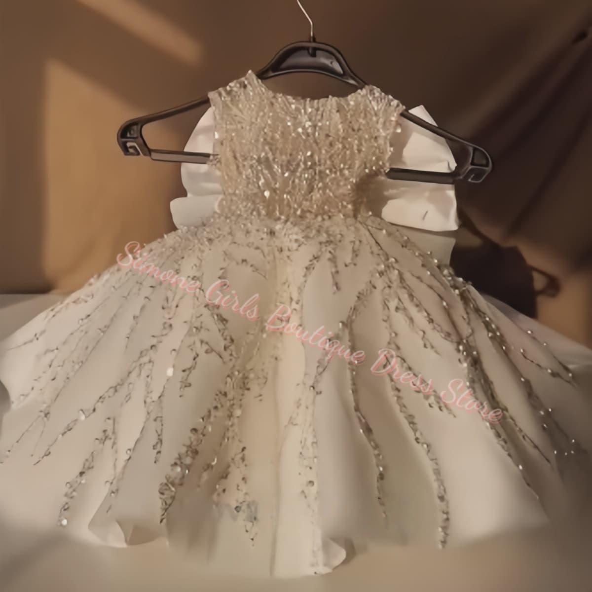 Flower Girl Dress Luxury Beade - Toddler Girl Tulle Party Dress 评论和价格