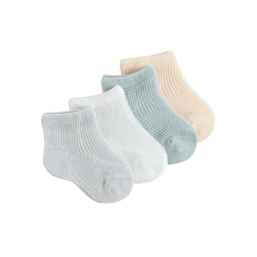 4Pairs New Cotton Baby Ruffle  - Unisex Baby Socks Non Slip 评论和价格