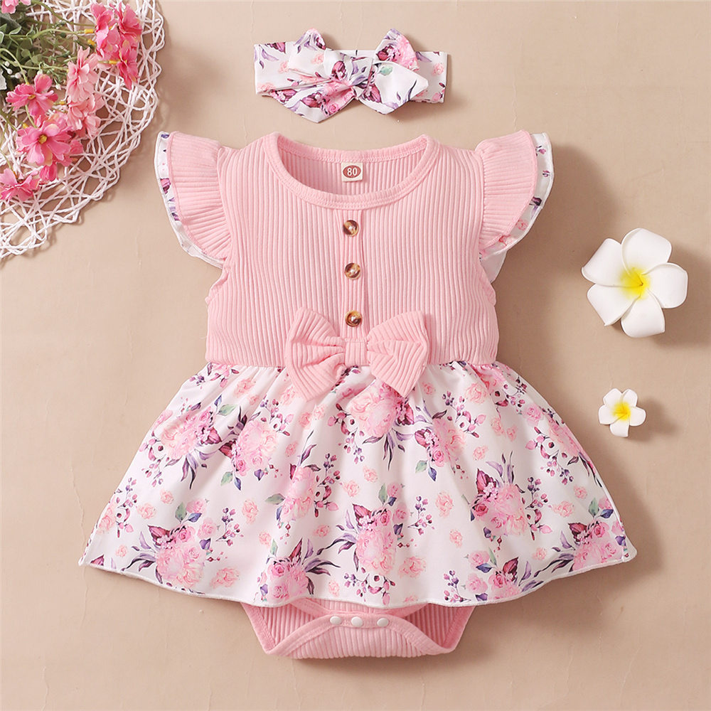 0-18 Months Baby Girl Floral R - Newborn Baby Girl Romper Floral 评论和价格
