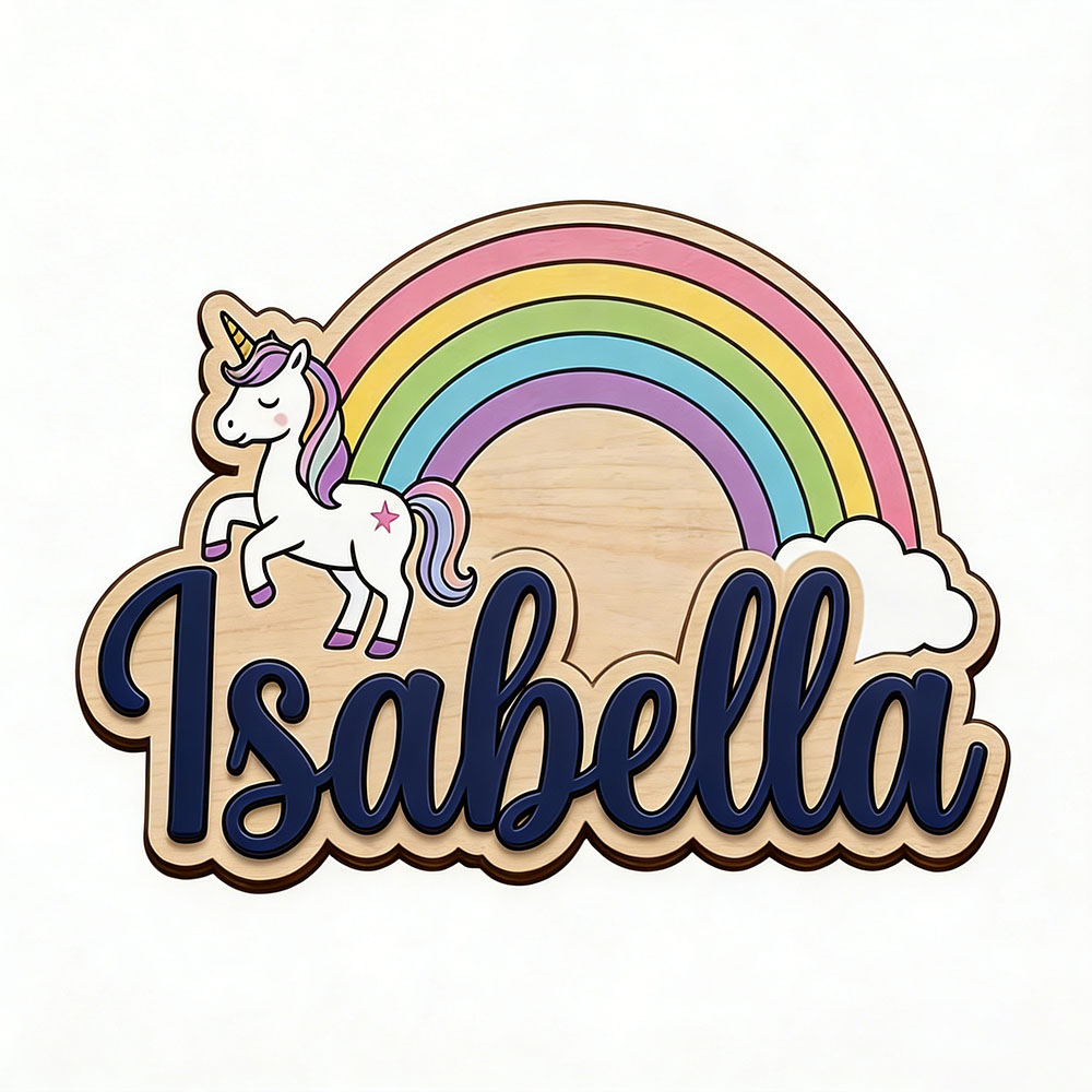Unicorn & Pastel Rainbow Custo - Nursery 评论和价格