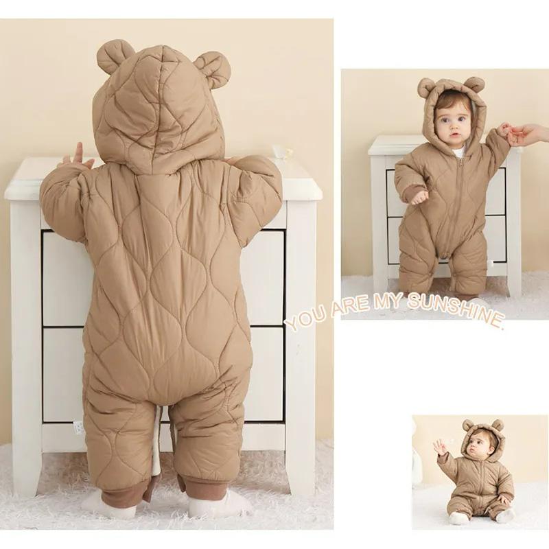 Newborn Baby Romper Winter Thi - Cotton Baby Onesies Zipper 评论和价格