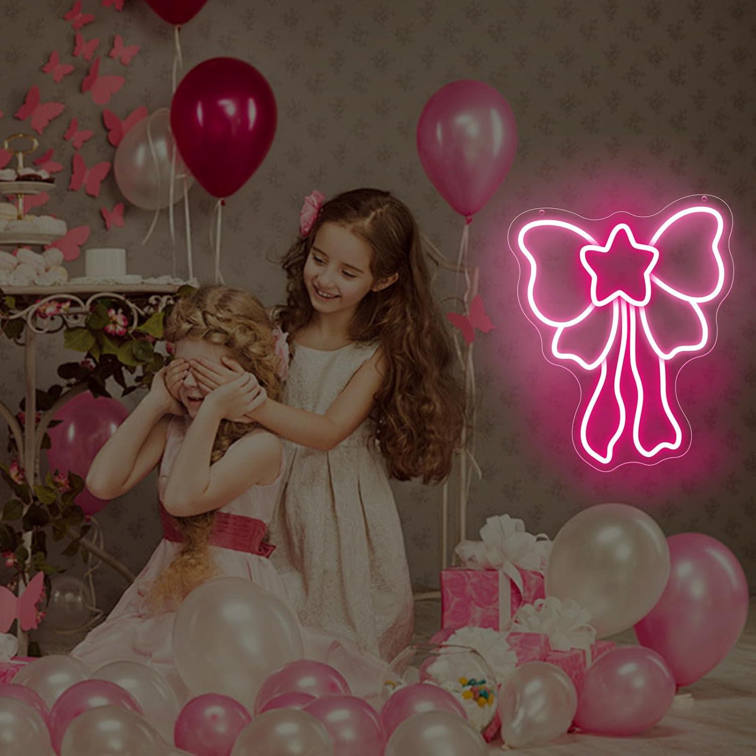 Bow Neon Signs USB Dimmable LE - Nursery 评论和价格