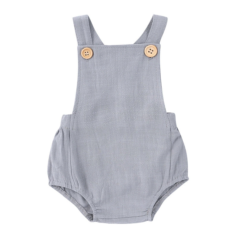 2025 Summer Newborn Baby Boys  - Baby Summer Linen Sleeveless Jumpsuit 评论和价格