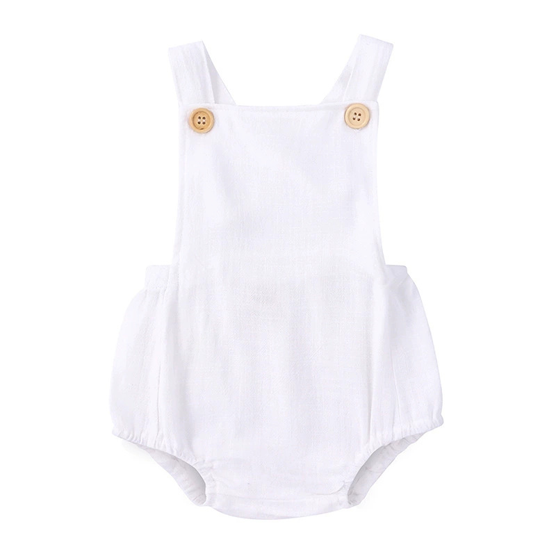 2025 Summer Newborn Baby Boys  - Baby Summer Linen Sleeveless Jumpsuit 评论和价格