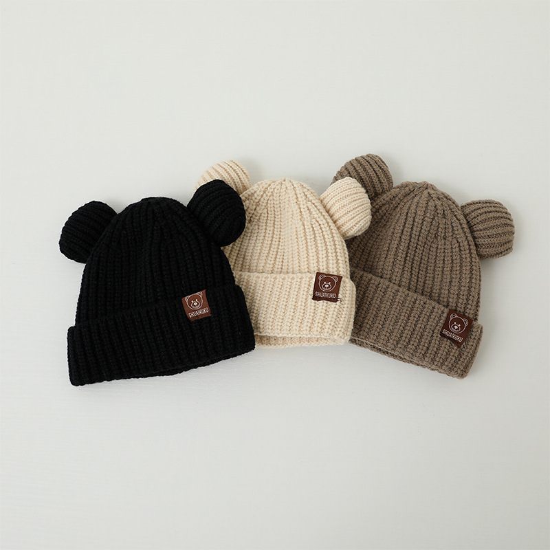 Bear Baby Winter Hat Cartoon E - Infant Beanie Hat With Ears 评论和价格