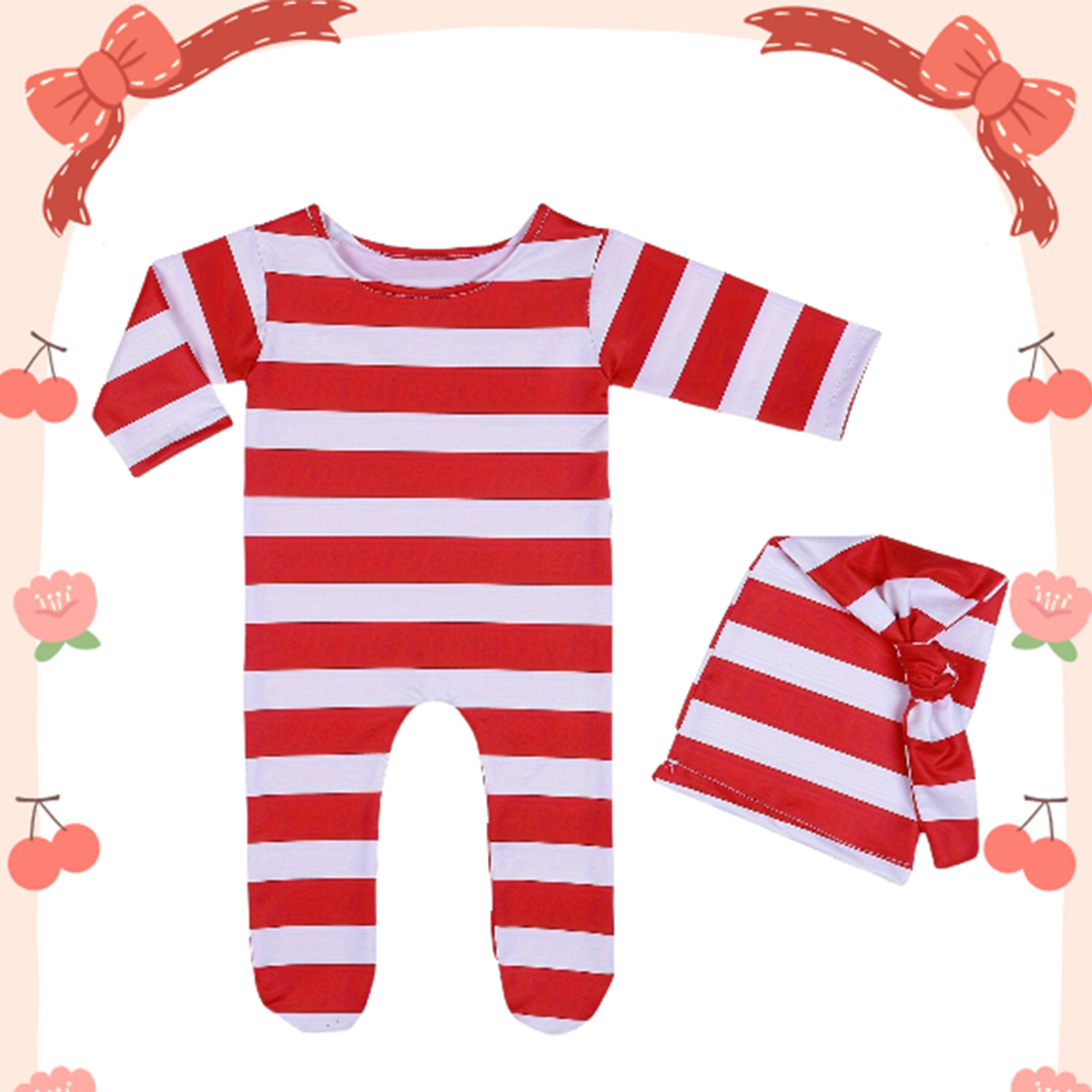 Ylsteed Newborn Red Jumpsuit w - Infant Photography Props Outfit 评论和价格
