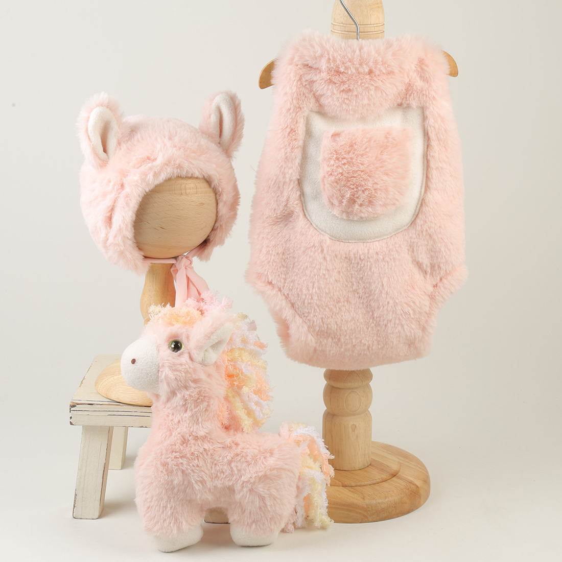 Pink Knit Lace Newborn Photogr - Infant Photography Props Outfit 评论和价格