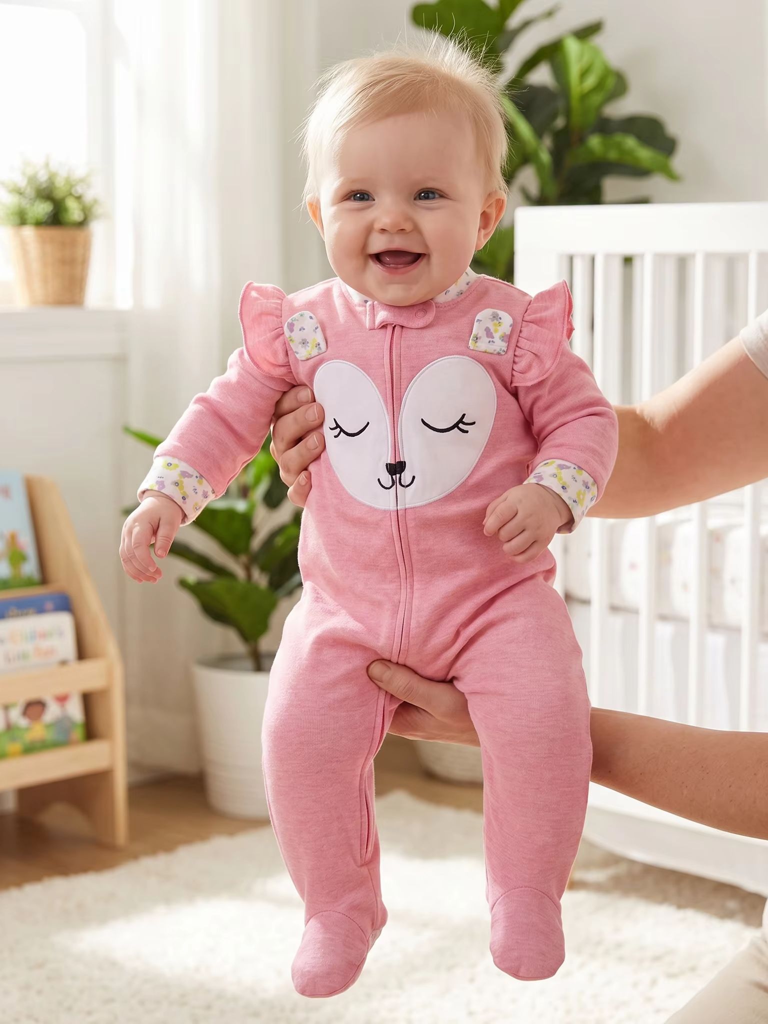 Pure Cotton Baby Footed Romper - Cotton Baby Onesies Zipper 评论和价格