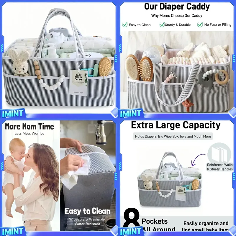 Fabric Diaper Caddy Organizer, - Diapering 评论和价格