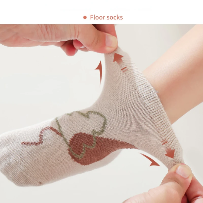 New Autumn Winter Kawaii Baby  - Unisex Baby Socks Non Slip 评论和价格